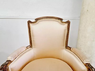 Paire De Fauteuils Bergères Anciens Louis XVI