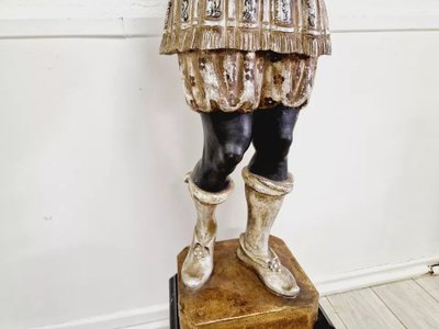 19th Century Venetian Statue in Polychromed Wood