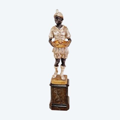 19th Century Venetian Statue in Polychromed Wood