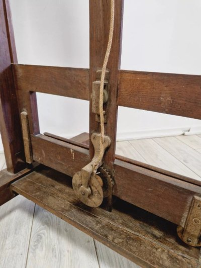 Cavalletto antico per pittura francese con supporto di Bonhomme Paris
