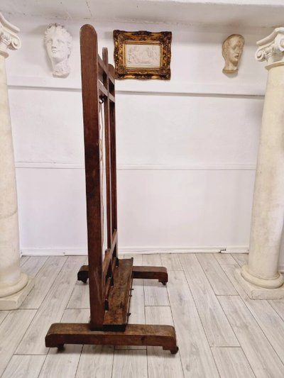 Cavalletto antico per pittura francese con supporto di Bonhomme Paris