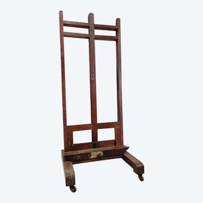 Cavalletto antico per pittura francese con supporto di Bonhomme Paris