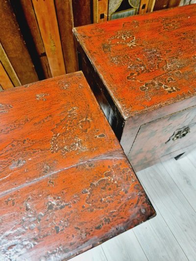 Pair of Chinese Qing Dynasty Bedside Tables