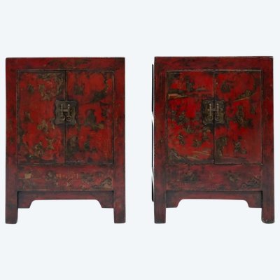 Pair of Chinese Qing Dynasty Bedside Tables