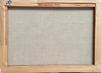 Pittura olio su tela XXem, tre gatti, pittrice donna Bernadette Kelly