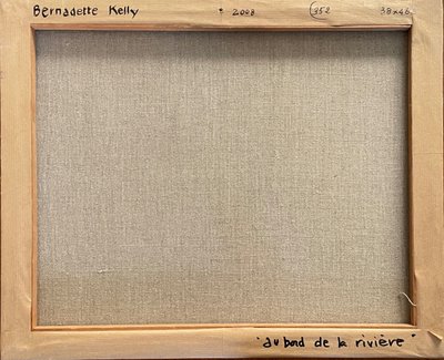 Ölgemälde auf Leinwand XXem, Badende am Flussufer, Künstlerin Bernadette Kelly