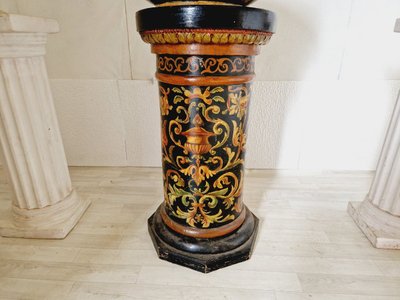 Vaso antico in maiolica e base del XIX secolo