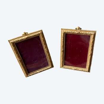 Two antique gilt bronze frames 19th century