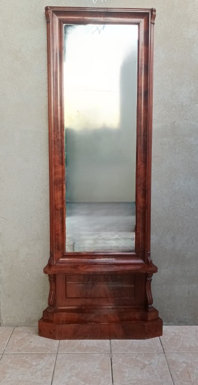 Large Empire mahogany mirror