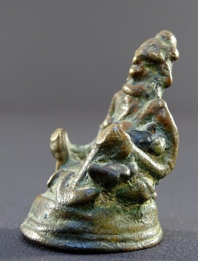 India, 18th-early 19th century, Rare Set of Three Bronze Miniature Statues.