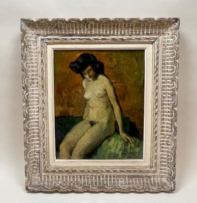 Sitzendes Frauenmodell 30er-40er Jahre