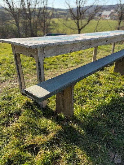 19th century patinated console table