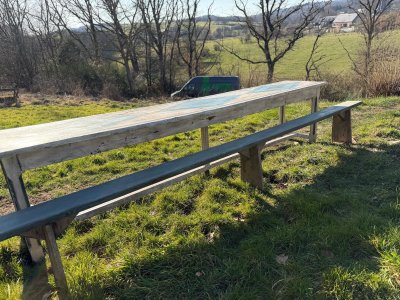 19th century patinated console table