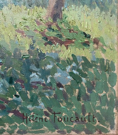 Tableau HST "Clairière ensoleillée" Impressionnisme Hélène Foucault (1886-1959)