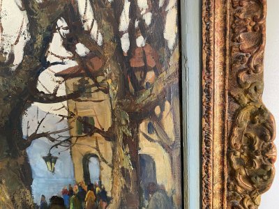 Pittura TAV "Lago d'Orta" Cusio Italia Pino Pessina Da Castanedo (1911 / 1991)