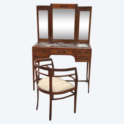 Dressing Table in Cherry with Armchair