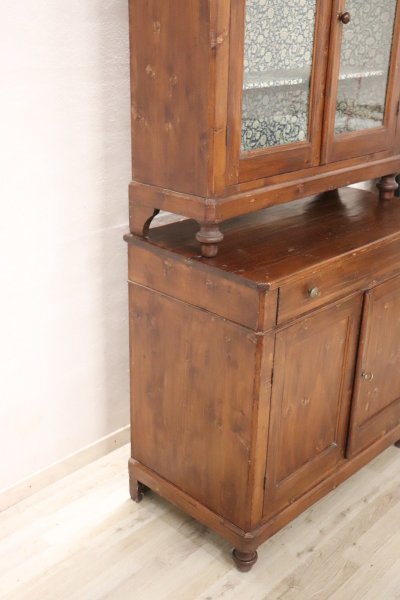 19th Century Rustic Country Sideboard in Fir Wood