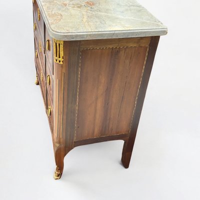 Transition Period Marquetry Chest of Drawers Stamped L Boudin (1735-1804)