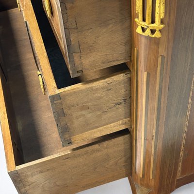 Transition Period Marquetry Chest of Drawers Stamped L Boudin (1735-1804)