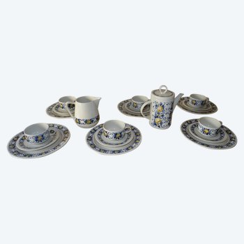 VILLEROY ET BOCH. Service à café CADIZ 20 pièces en porcelaine