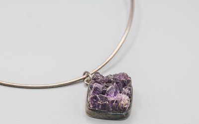 Bent KNUDSEN, girocollo in argento con ametista