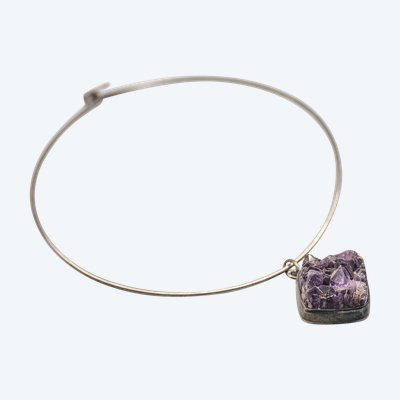 Bent KNUDSEN, girocollo in argento con ametista