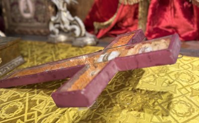 Croix Reliquaire Paperolles Au Neuf Reliques - XIXe