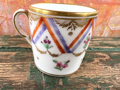 Tazza in porcellana di Meissen, disegno di un limone - Fine XVIII/inizio XIX secolo