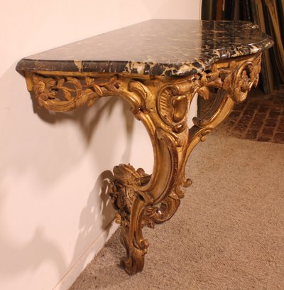 Console d'époque Louis XV En Bois Doré