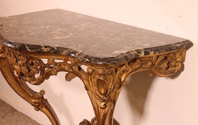 Console d'époque Louis XV En Bois Doré
