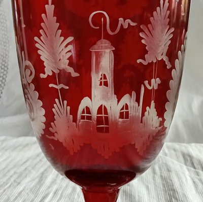 Bohemian crystal vase