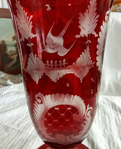 Bohemian crystal vase