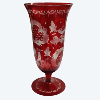 Bohemian crystal vase