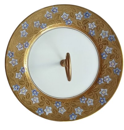 Alte Schüssel / Teller für Mignardises Porzellan Limoges Frankreich Dartigeas