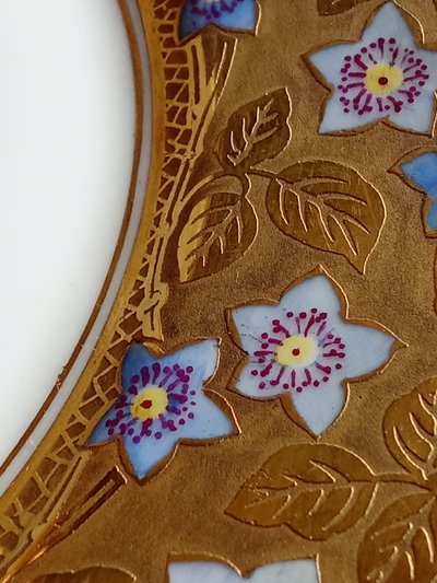 Alte Schüssel / Teller für Mignardises Porzellan Limoges Frankreich Dartigeas