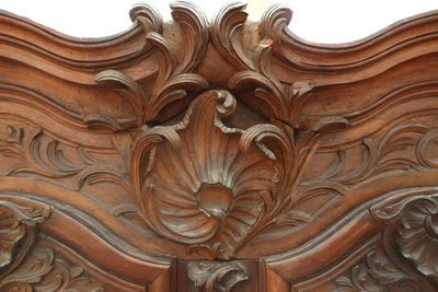Lyon-style walnut wardrobe, 18th century