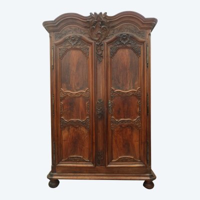Lyon-style walnut wardrobe, 18th century