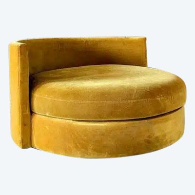Fauteuil rond en velour
