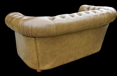 Divano Chesterfield 2 posti in pelle verde