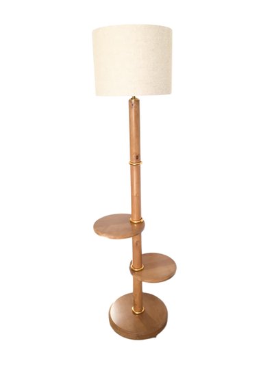 Lampada da servitore in legno, Vintage - Anni '50