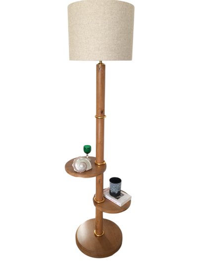 Lampada da servitore in legno, Vintage - Anni '50