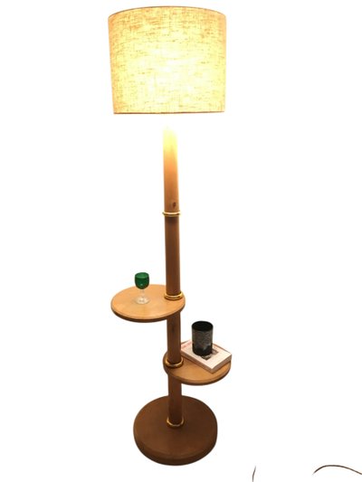Lampada da servitore in legno, Vintage - Anni '50