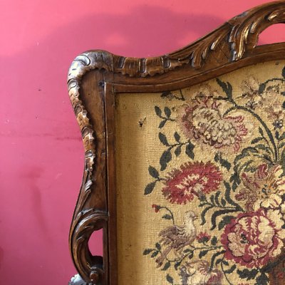 Fireplace screen with original leaf, Regency period