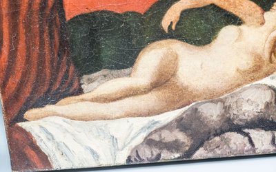 Paar "NU", Öl auf Leinwand, Kleinformat