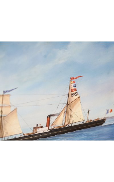 Gaetano d'ESPOSITO, 1858-1911, Marina "Mosè 1899" nel golfo di Napoli