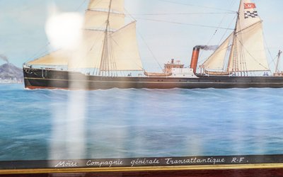 Gaetano d'ESPOSITO, 1858-1911, Marina "Mosè 1899" nel golfo di Napoli