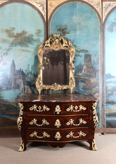 18th century gilded wooden mirror