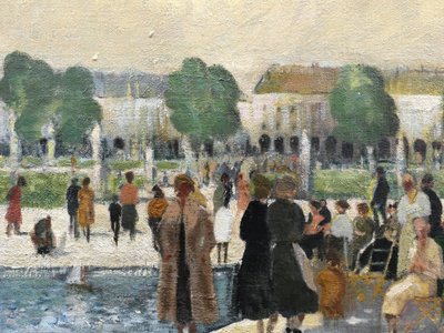 Élie Anatole PAVIL zugeschrieben, Der belebte Tuilerienpark