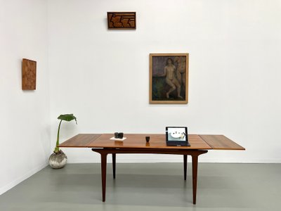 Table à manger scandinave en teck, à rallonges