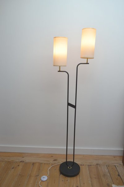 "Tuning fork" style floor lamp in the style of ARLUS circa 1960